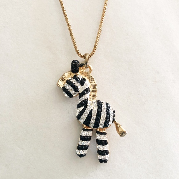 Black Zebra Necklace - Picture 2 of 5
